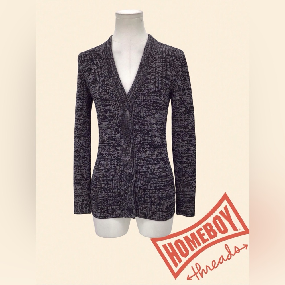 Miu Miu Gray Cardigan Sweater V-Neck Fine Knit